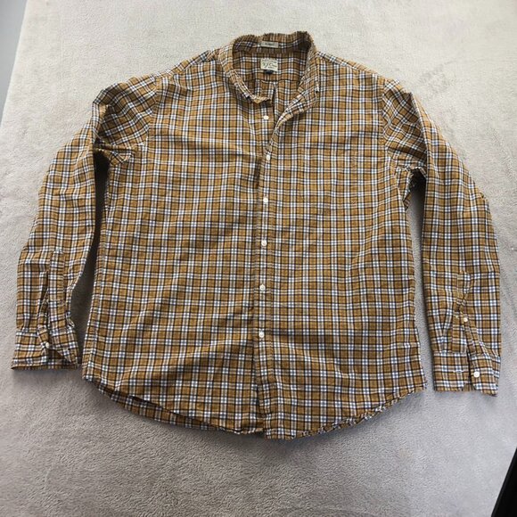 J. Crew Mens Shirt XL Long Sleeve Secret Wash Stretch Classic Plaid Button Down - Picture 8 of 9